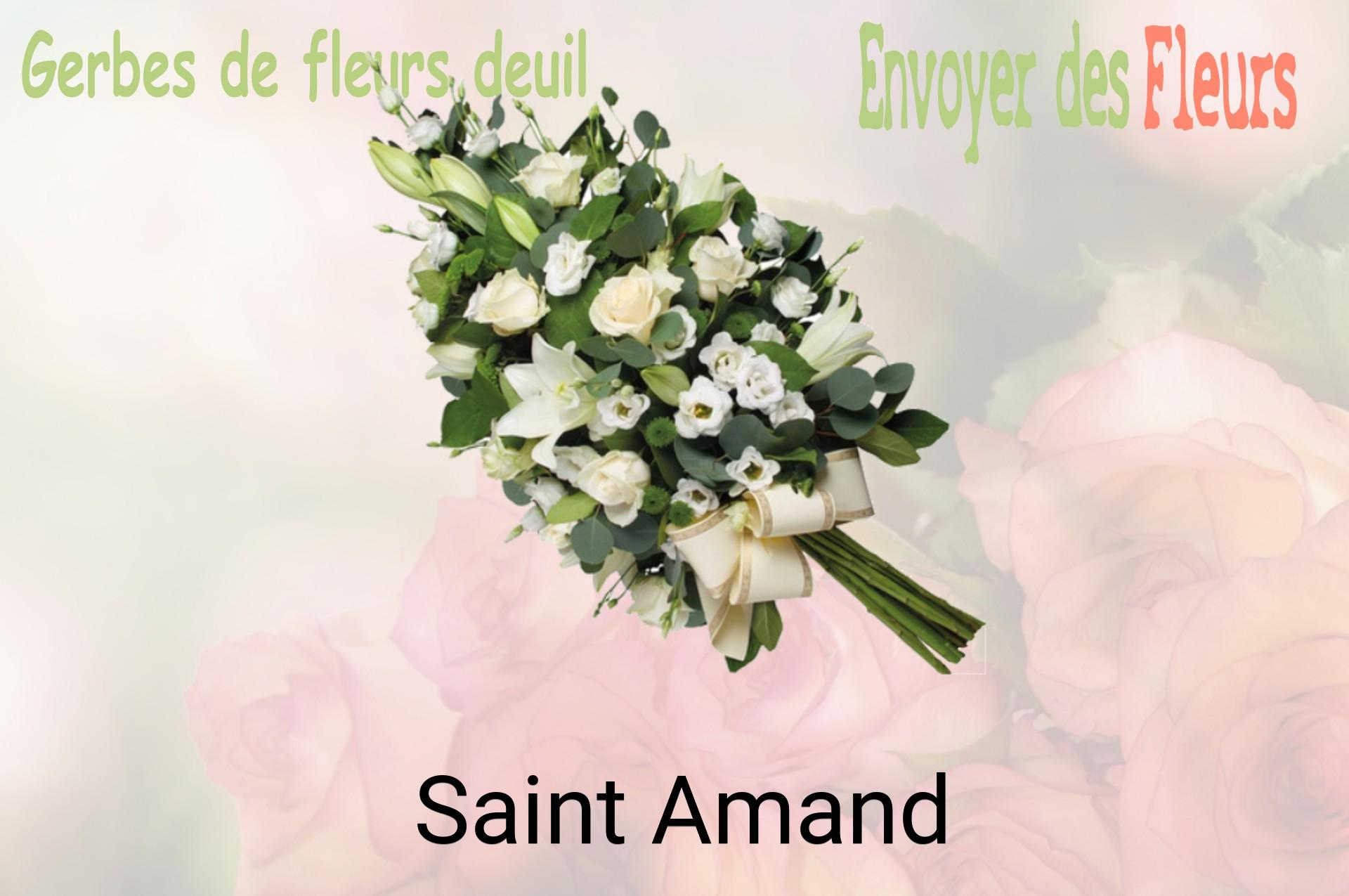 Gerbe de fleurs de deuil livrée à Saint-Amand